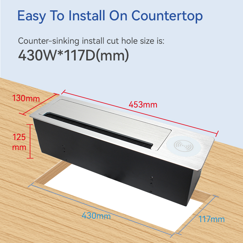 Wholesale 2 AC Ways Flip Up Mutifunctional Power Socket with AUDIO，USB ，HDMI and CAT6 port