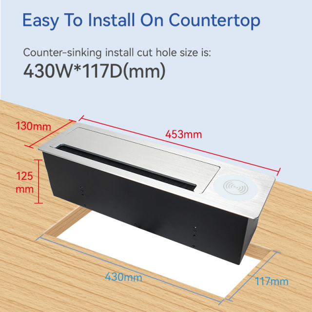 Wholesale 2 AC Ways Flip Up Mutifunctional Power Socket with AUDIO，USB ，HDMI and CAT6 port