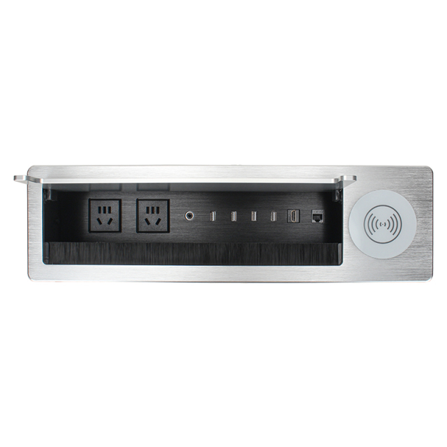 Wholesale 2 AC Ways Flip Up Mutifunctional Power Socket with AUDIO，USB ，HDMI and CAT6 port