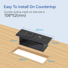 Wholesale Power Socket 1 AC 1 USB-A+C Charging Alloy Cover