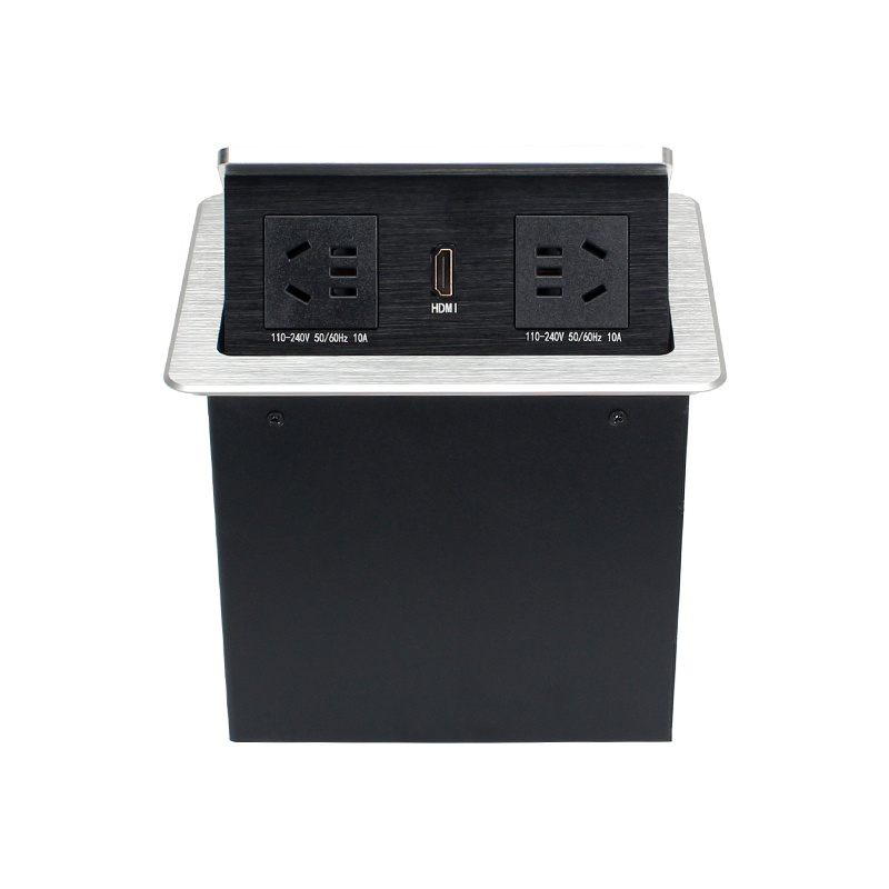 Desktop Pop Up Power Box With 2 AC Outlets 1 HDMI