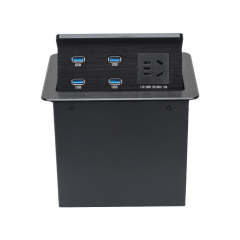 Conference Pop Up Media Hub With 1 AC and 4 USB Date Port