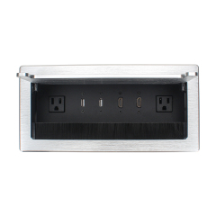 High Quality Alloy Power Socket Flip Up Socket With 2 US Outlets 2USB Date and 2 HDMI