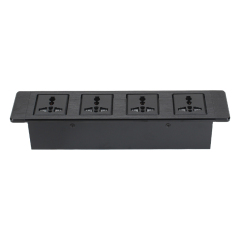 Desktop recessed In Alloy Power Socket With 4 Universal AC Outlets