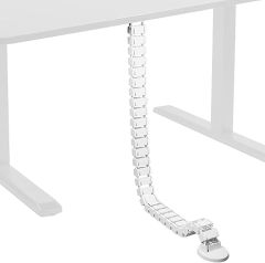 Cable Management Kit for Desk, Adjustable Quad Entry Wire Organizer, Cord Protection Cover, Flexible Spine Cable Raceway for Home Office Sit Stand Workstation