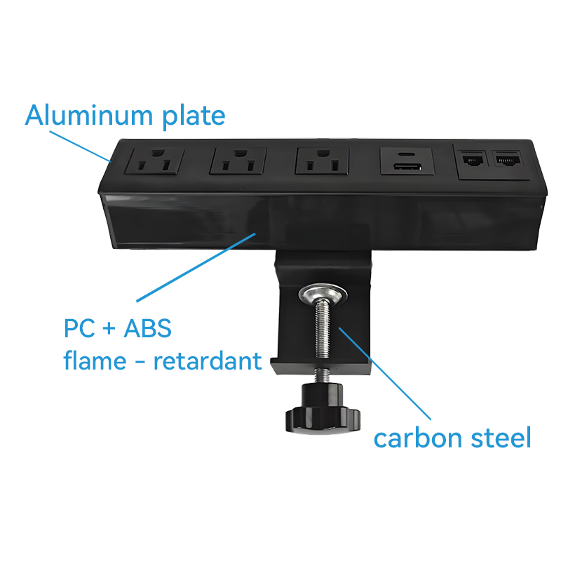 Desktop Clamp Power Socket,US Socket,Clamp Socket For Stand Up Desk