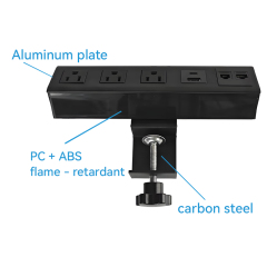 Desktop Clamp Power Socket,US Socket,Clamp Socket For Stand Up Desk
