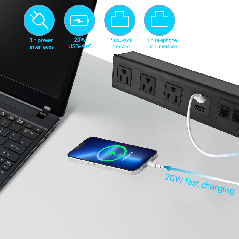 Desktop Clamp Power Socket,US Socket,Clamp Socket For Stand Up Desk