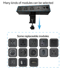 Desktop Clamp Power Socket,US Socket,Clamp Socket For Stand Up Desk