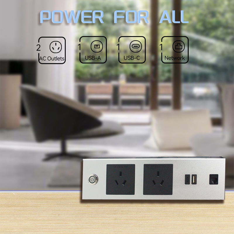 Desktop Clamp Power Socket，Stand Up Desk Power Socket