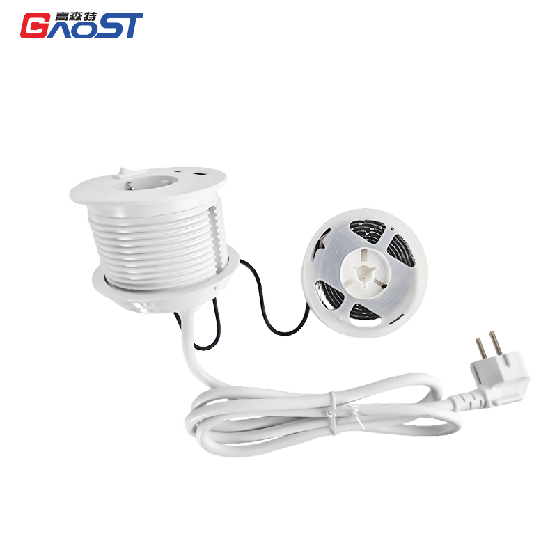 Round Power Grommet With LED Strip,Power Socket With Atmosphere Lights