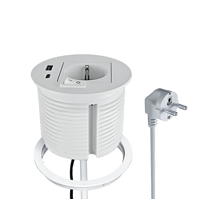 Round Power Grommet With LED Strip,Power Socket With Atmosphere Lights