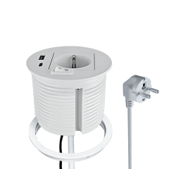 Round Power Grommet With LED Strip,Power Socket With Atmosphere Lights