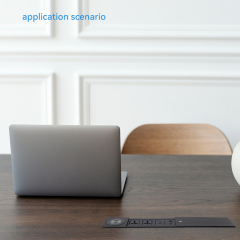 Modular Sliding Power Socket With Wireless Charger，Hidden Conference Table Qi Wireless Desktop Charger