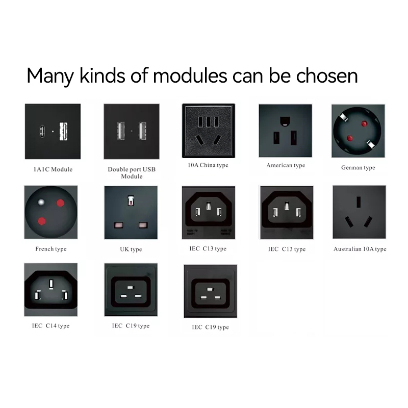 Desk Edge Clamp Power Socket with USB-A&C Charging，UK Outlets Power Socket