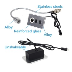 Sofa Reading lamp with USB Charging ,4 Brightness Level Touching Control