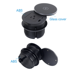 UL certified desk grommet 1 US Outlet+30W A+C Charging+15W QI Charging