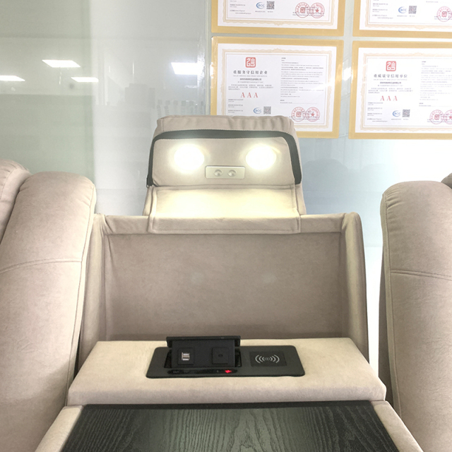Recliner sofa read lamp with alloy housing 3 brightness level control