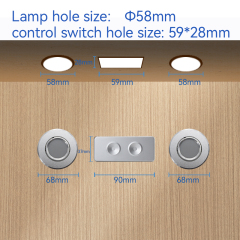Recliner sofa read lamp with alloy housing 3 brightness level control