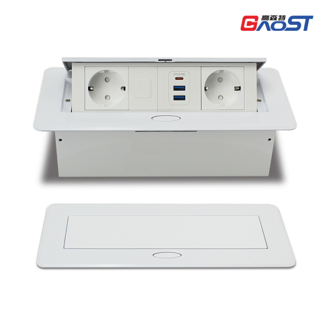 Pop Up Power Socket For Table,EU Socket With PD20W USB Charging