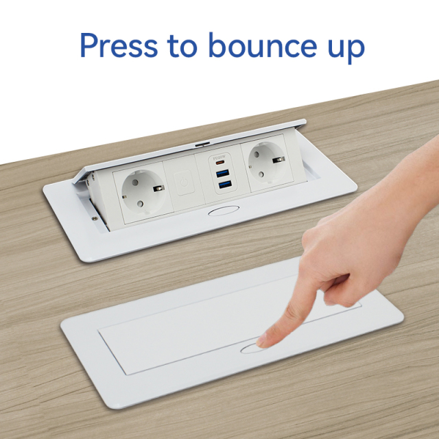 Pop Up Power Socket For Table,EU Socket With PD20W USB Charging