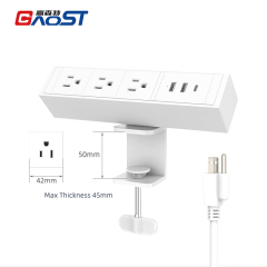 Desktop Clamp Power Strip with USB C,Aluminum Alloy Desk Clamp Power Strip with 3 Outlets, PD20W USB charging with 1.8Meter Cord