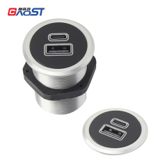 Sofa usb charger recessed couch charger 20W alloy housing shiny surface