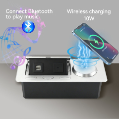 Smart Sofa Power Hub With Bluetooth Speaker And 10W Wireless Charger