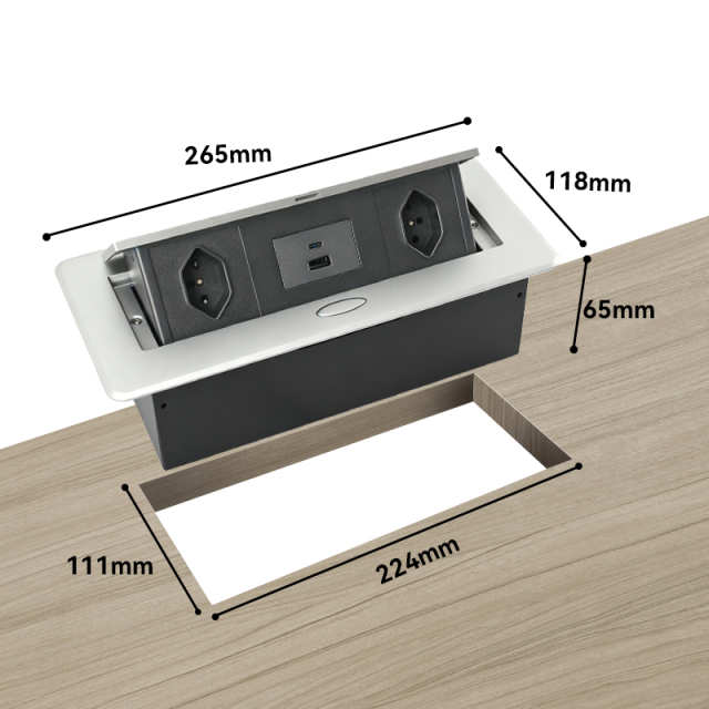 Pop Up Desktop Socket With USB C Fast Charging Port Switzland Socket