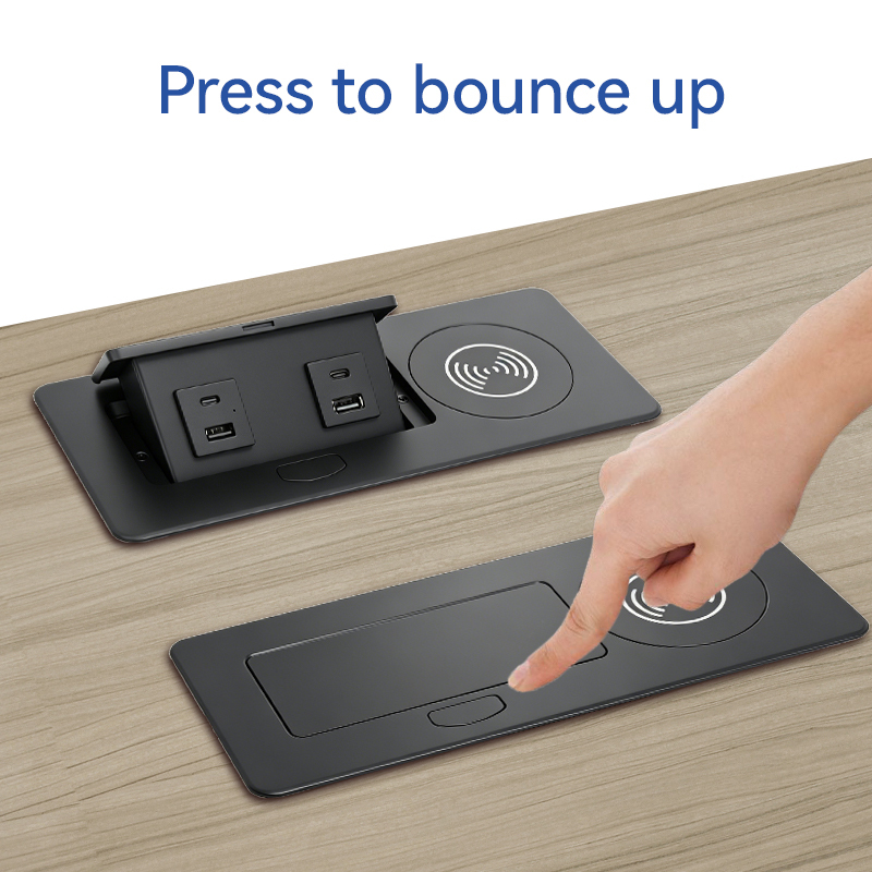Pop Up Sofa Outlet With 15W Wireless Charger And 20W USB C Fast Charging
