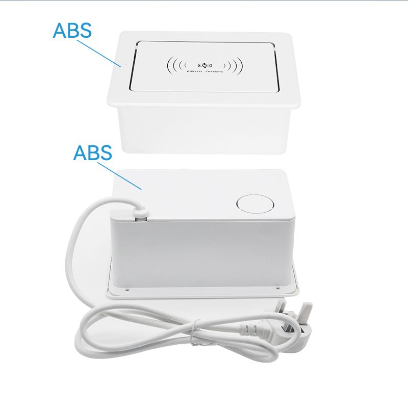 Factory Price Small Pop Up Socket Countertop 15w Wireless Charger Child Safety Table Lamp Socket Portable Socket