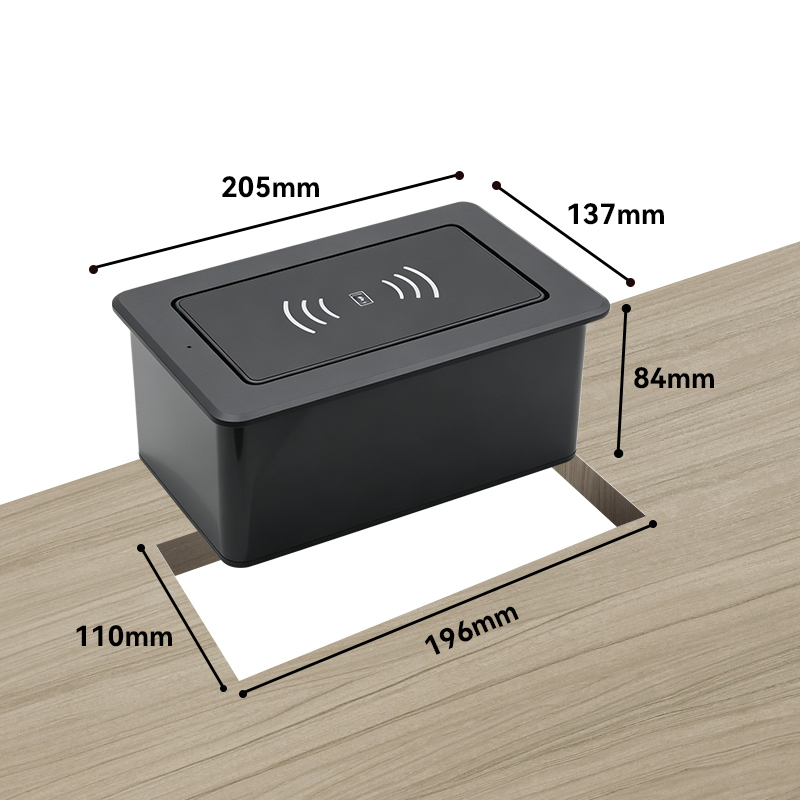 Gaost au standard flush mounting electric office safety SAA ABS pop up socket with 15 w wireless charger