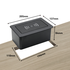 Gaost au standard flush mounting electric office safety SAA ABS pop up socket with 15 w wireless charger