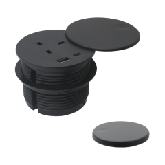UK power socket for desk British Power grommet USB socket