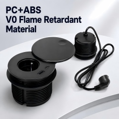 New arrival French standard black flip cover power grommet with French outlet usb a and uab c