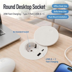 Factory German electrical grommet round desk grommet ABS desk power grommet with usb a+c