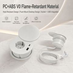 Factory German electrical grommet round desk grommet ABS desk power grommet with usb a+c
