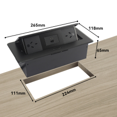 Hidden Pop Up Power Outlet SAA Approved for Australia New Zealand Desk