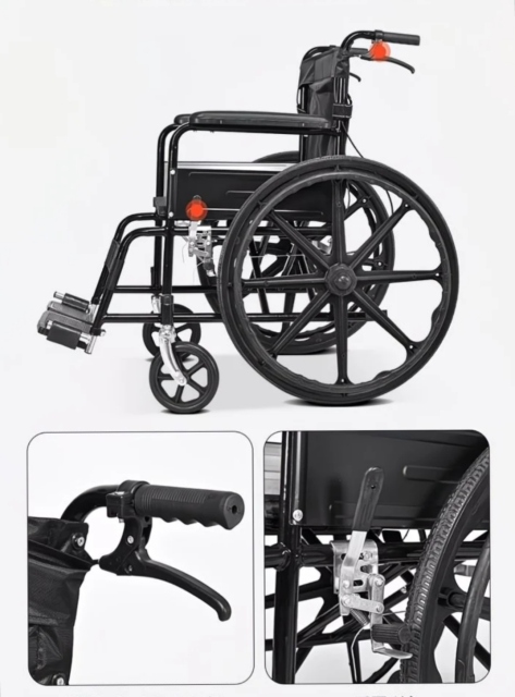 Manual Wheelchairs black-frame soft seat,MY SHOP,Manual Wheelchairs black-frame soft seat