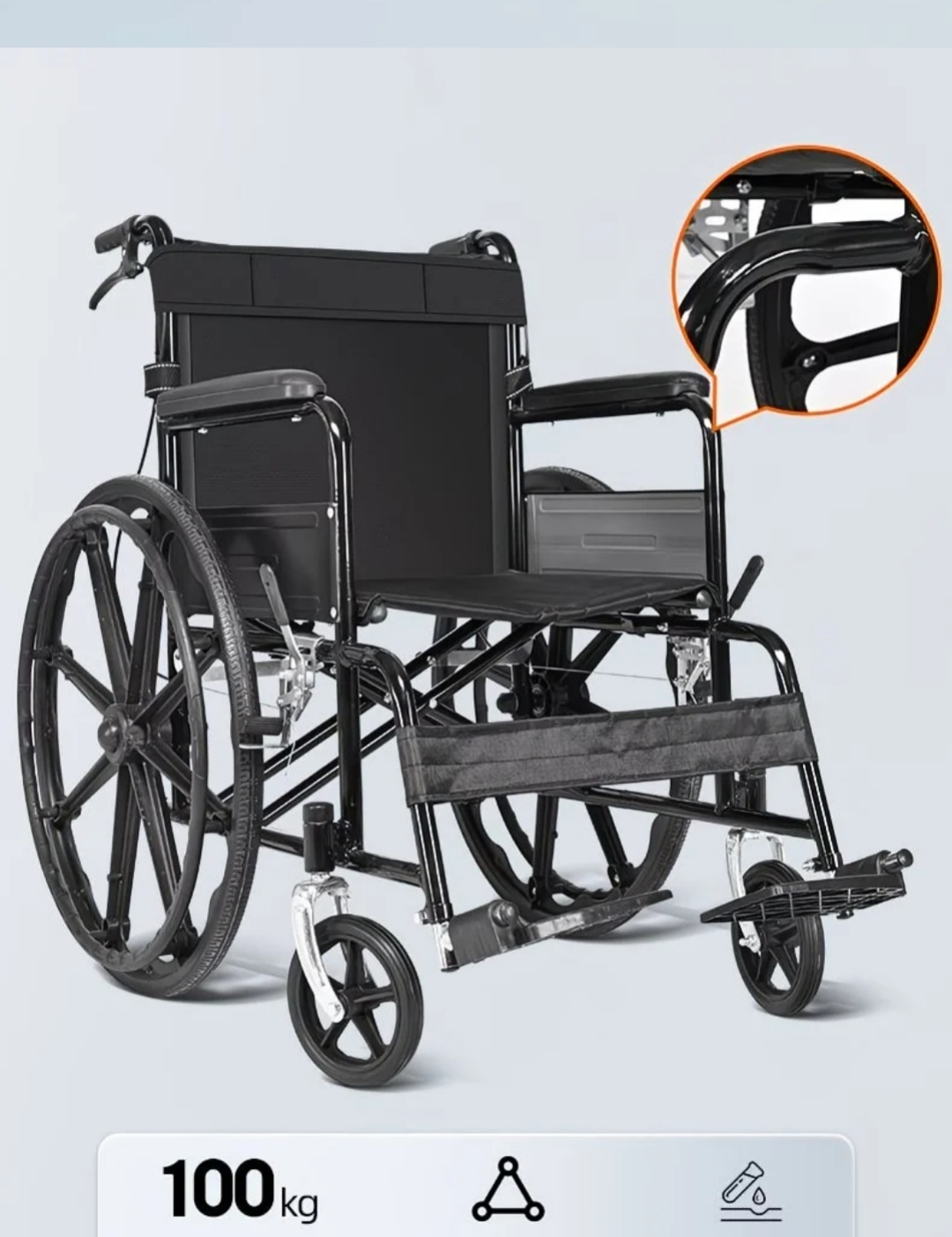 Manual Wheelchairs black-frame soft seat,MY SHOP,Manual Wheelchairs black-frame soft seat