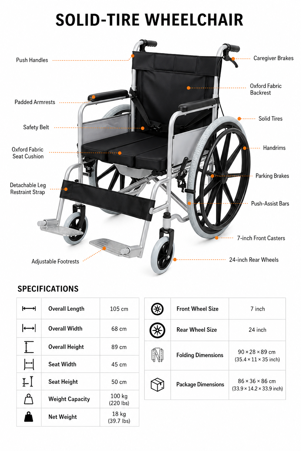 Manual Wheelchairs black-frame soft seat,MY SHOP,Manual Wheelchairs black-frame soft seat