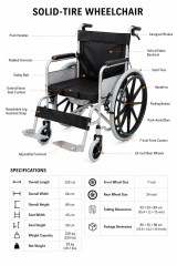 Manual Wheelchairs black-frame soft seat,MY SHOP,Manual Wheelchairs black-frame soft seat