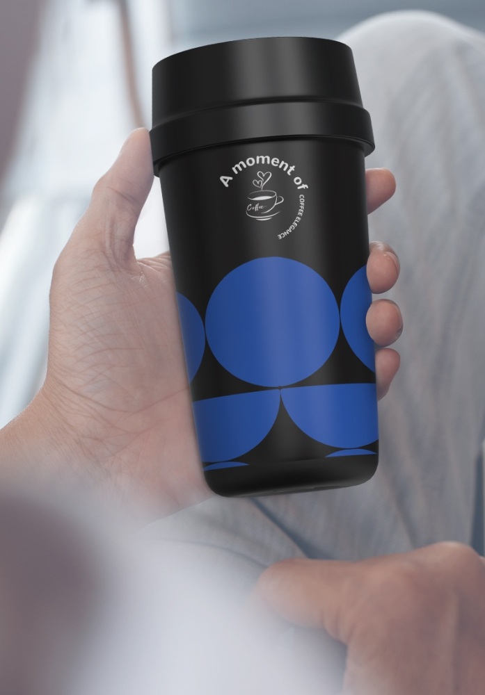 Discreet Coffee Cup Manual Masturbator with Silk Stocking Texture