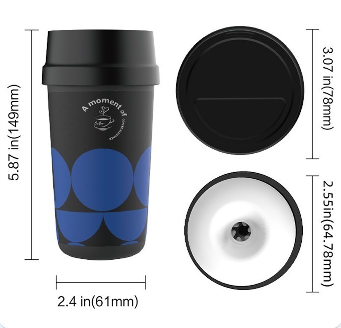Discreet Coffee Cup Manual Masturbator with Silk Stocking Texture