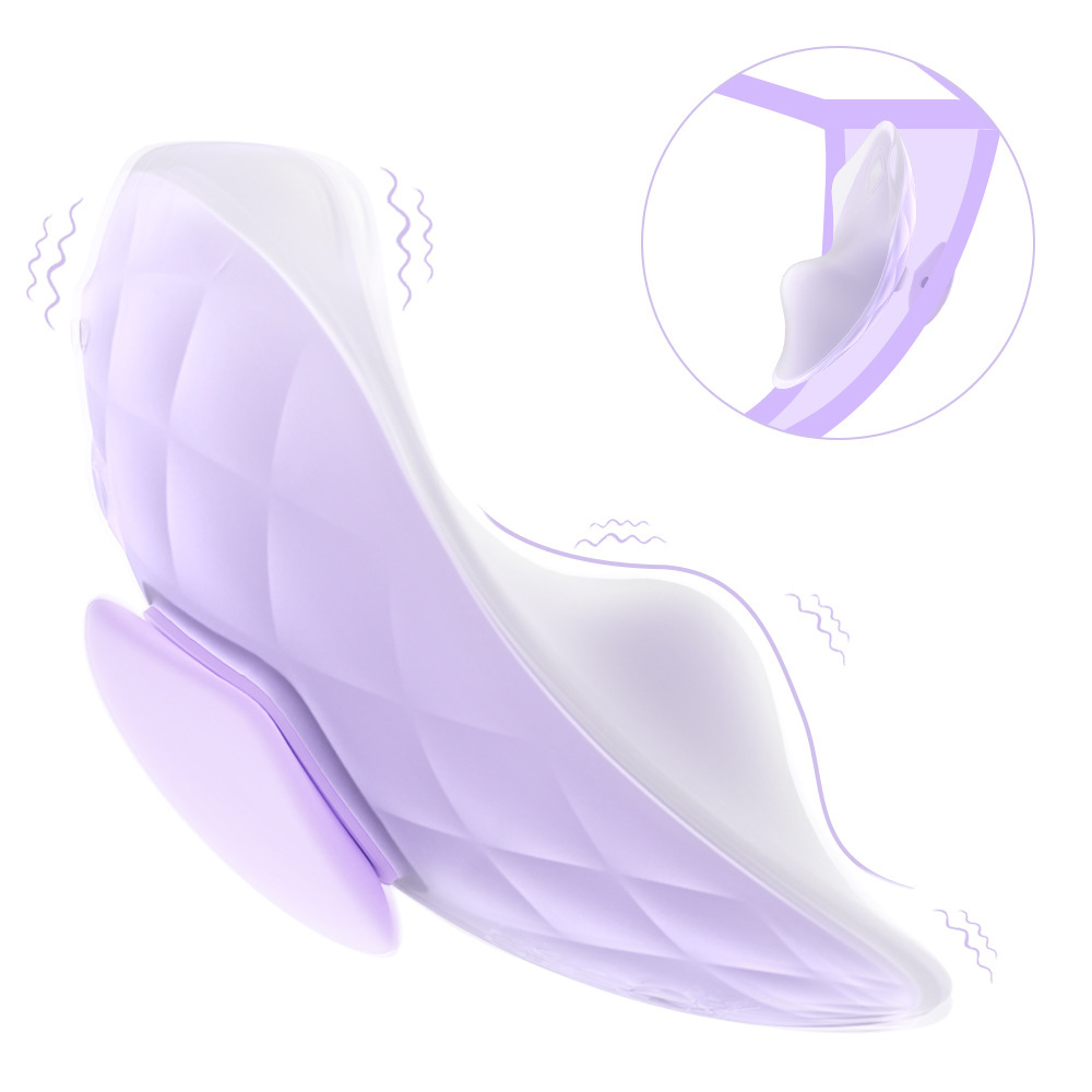 Lavender Wearable Remote Control Vibrator with Magnetic Charging & Non-Insertion Design