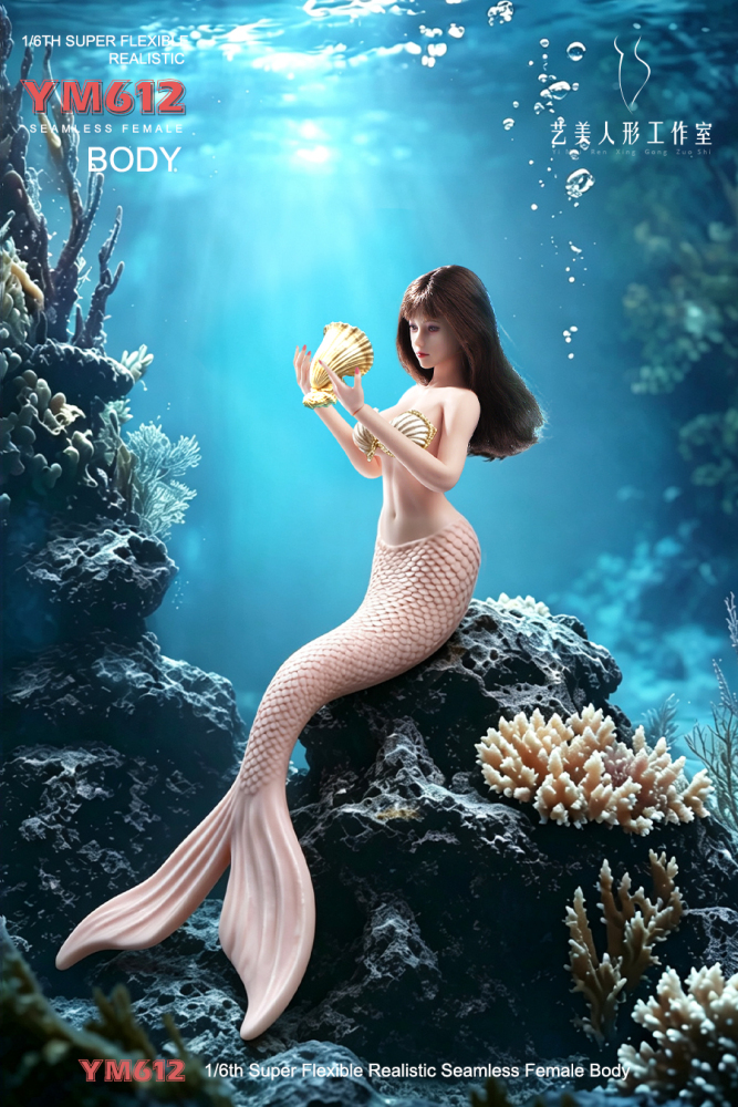 1/6 Scale Female Body, 12inch Super Flexible Seamless Large Bust Normal Skin Figure Slender Waist Soft Miniature Action Figure Body with Detachable Feet