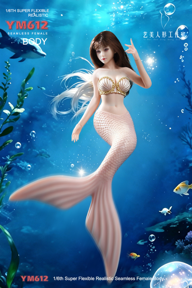 1/6 Scale Female Body, 12inch Super Flexible Seamless Large Bust Normal Skin Figure Slender Waist Soft Miniature Action Figure Body with Detachable Feet
