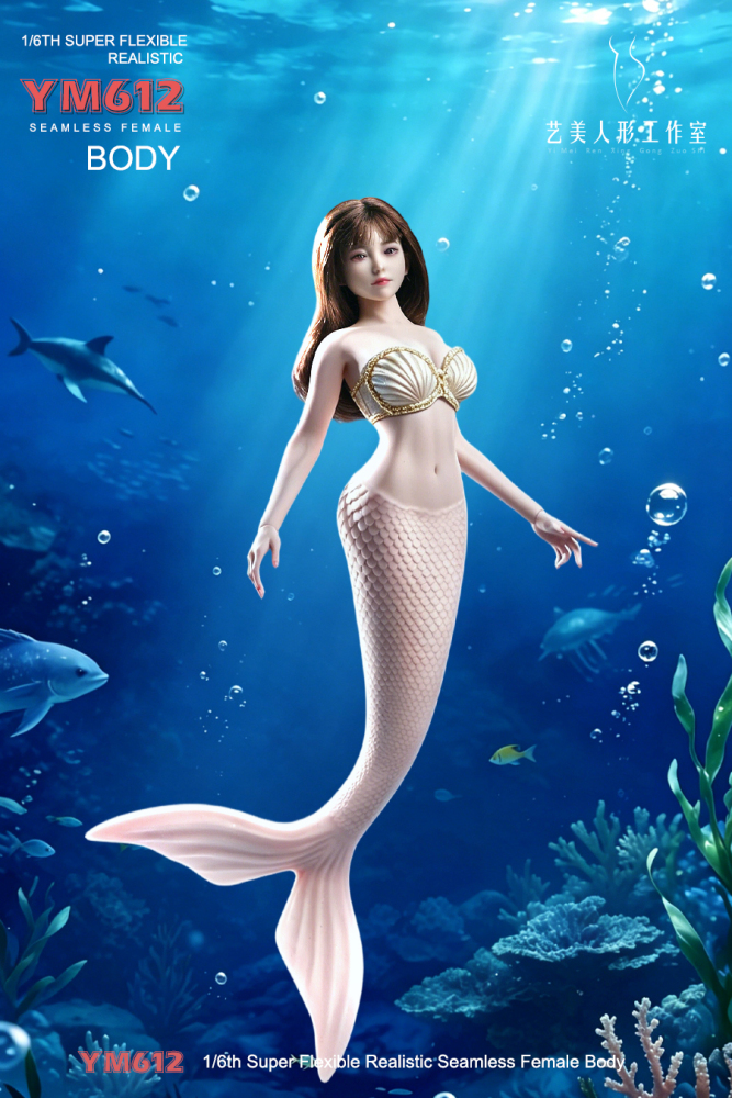1/6 Scale Female Body, 12inch Super Flexible Seamless Large Bust Normal Skin Figure Slender Waist Soft Miniature Action Figure Body with Detachable Feet