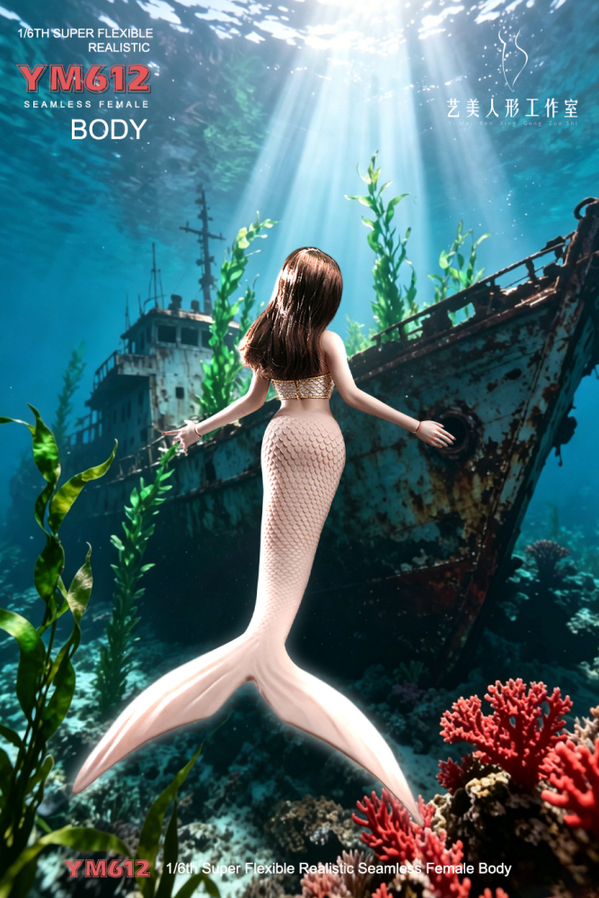 1/6 Scale Female Body, 12inch Super Flexible Seamless Large Bust Normal Skin Figure Slender Waist Soft Miniature Action Figure Body with Detachable Feet