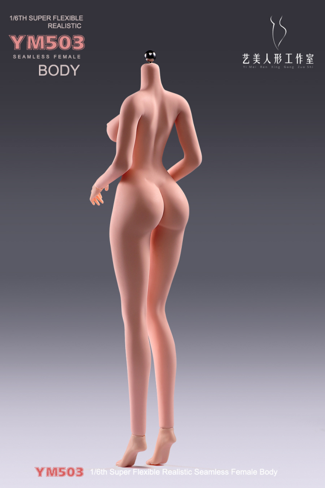 1/6 Scale Female Body, 12inch Super Flexible Seamless Large Bust Normal Skin Figure Slender Waist Soft Miniature Action Figure Body with Detachable Feet